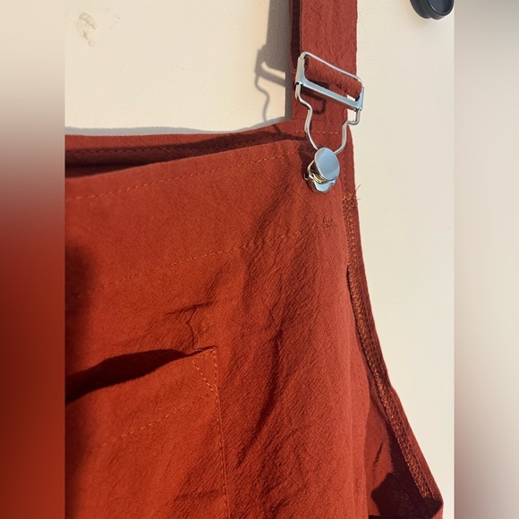 Womens Bib Overalls Adjustable Strap Drawstring Cotton Linen Jumpsuits - Picture 6 of 7